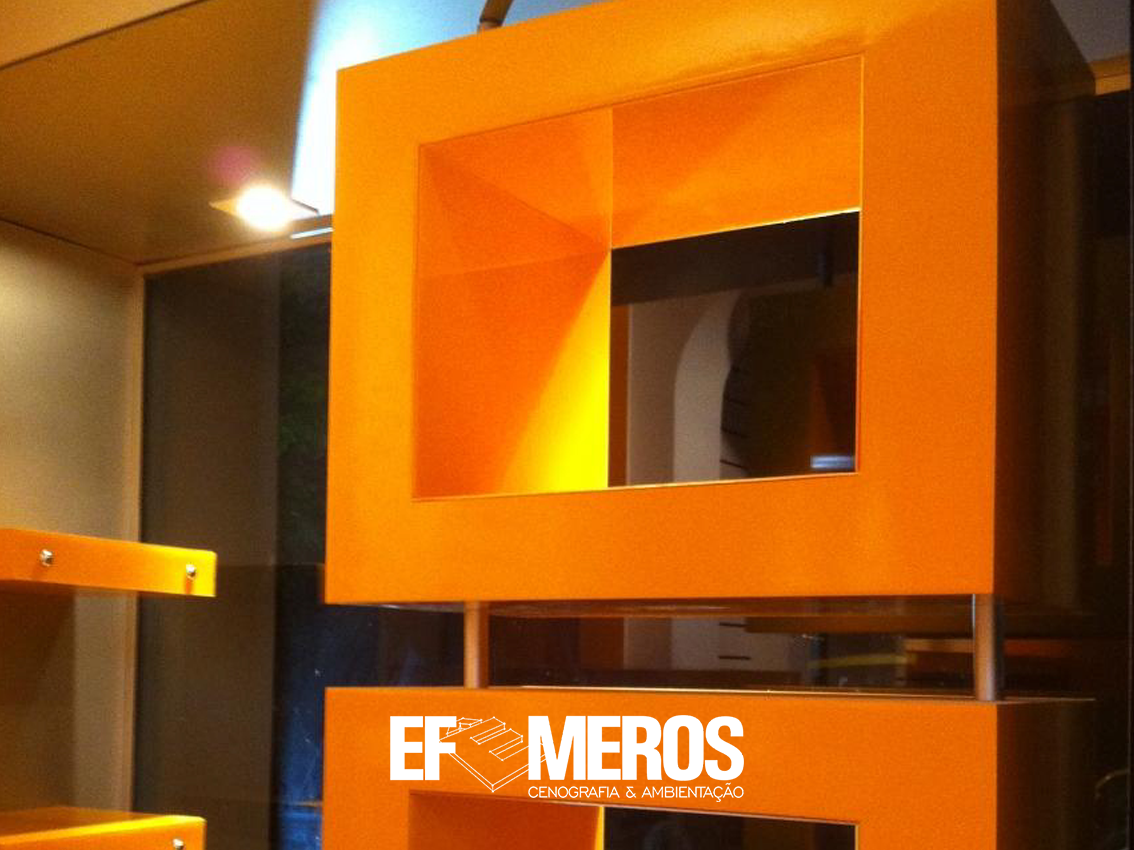 Ambientação, Arquitetura, Mobiliario loja, Fachada ACM, Sinalização