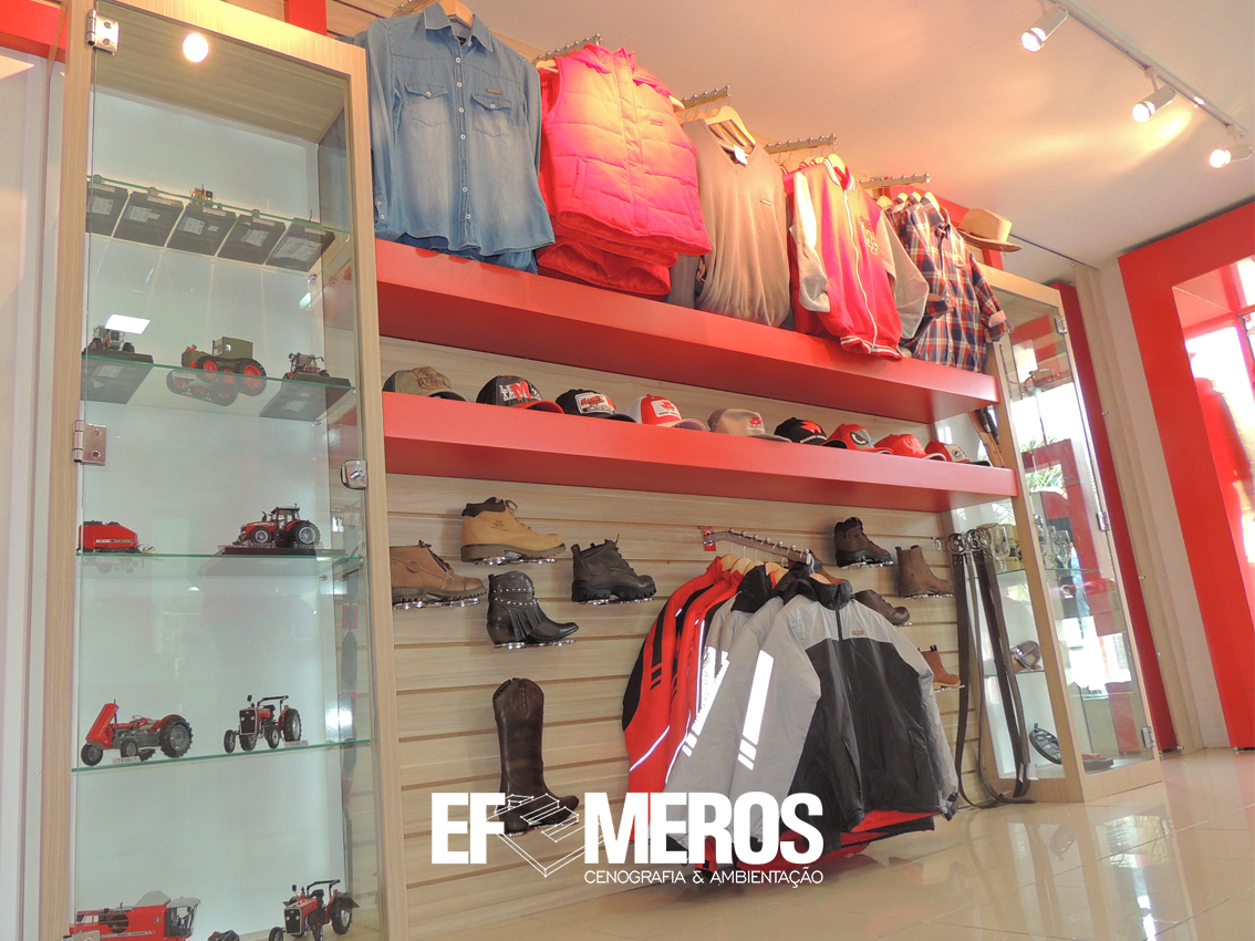 Ambientação, Arquitetura, Mobiliario loja, Fachada ACM, Sinalização