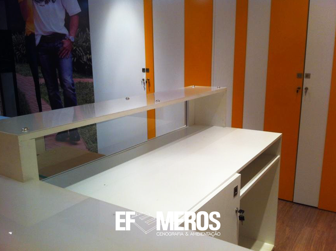 Ambientação, Arquitetura, Mobiliario loja, Fachada ACM, Sinalização