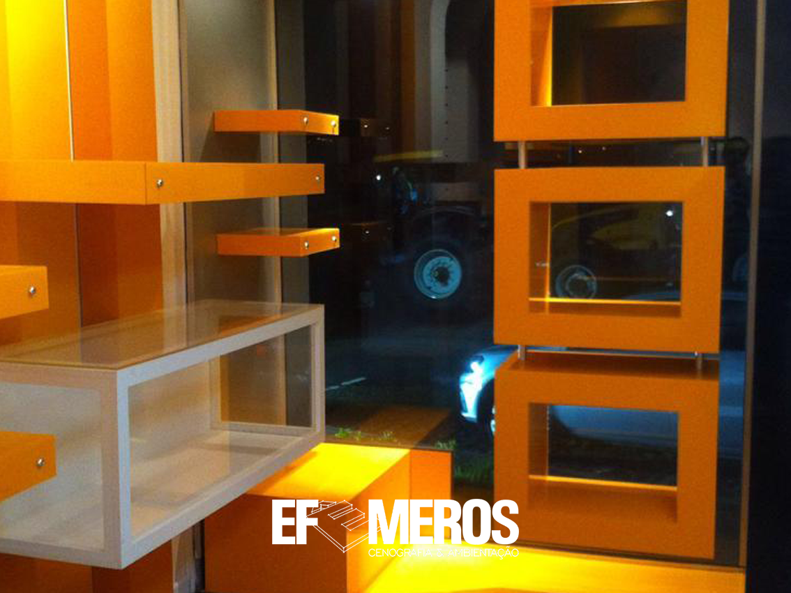 Ambientação, Arquitetura, Mobiliario loja, Fachada ACM, Sinalização