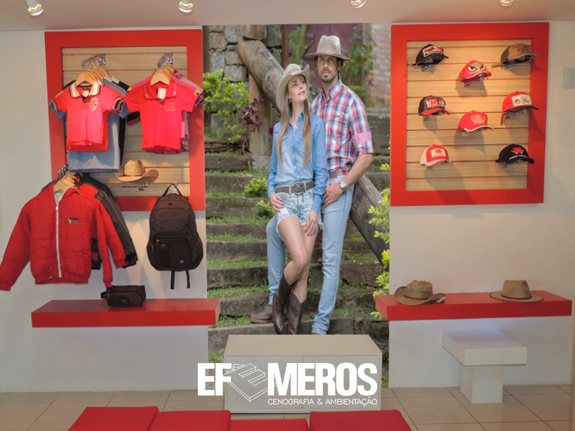 Ambientação, Arquitetura, Mobiliario loja, Fachada ACM, Sinalização